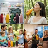 thumbnail of 20 leeren Glasflaschen à 250 ml mit Deckel - Glasflaschen für Saft, Milch, Grillen, Saucen