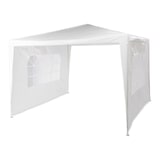 thumbnail of Relaxdays Pavillon 3x3 m, 2 Seitenteile, Metall Gestell, PE Plane, Fenster, Festival Partyzelt, Geschlossen, Weiß