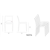 thumbnail of Sedia Paris antracite in polipropilene di altissima qualità, impilabile. Marchio Grandsoleil. 58x51x80