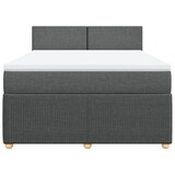 thumbnail of vidaXL Boxspringbett mit Matratze Dunkelgrau 140x190 cm Stoff