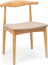 thumbnail of Stuhl Gotland mit Eschengestell und wasserdichtem Kissen in Beige für die Gastronomie. Innenmöbel für Bar, Restaurant und Café.