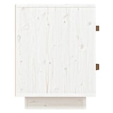 thumbnail of Table de chevet Blanc 40x34x45 cm Bois de pin massif – Modèle Émeraude Nuit
