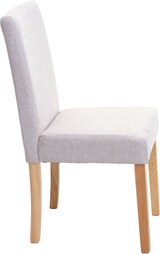 thumbnail of 4er-Set Esszimmerstuhl Stuhl Küchenstuhl klassisch und zeitlos  | HxBxT 90x43x56cm | Sitzhöhe 45cm |  Textil  |  helle Beine |  Creme-Beige