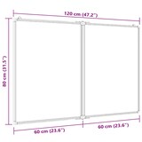 thumbnail of vidaXL Whiteboard magnetisch inklapbaar 120x80x1,7 cm aluminium