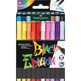 thumbnail of FABER CASTELL 116452 Faserschreiberetui Black Edition - Pinselspitze, 20er Kartonetui