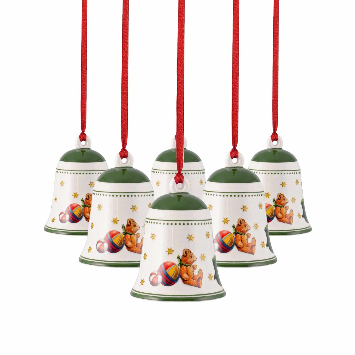Villeroy & Boch My Christmas Tree Glocke Spielzeug ø 5,4 cm 6er Set - grün