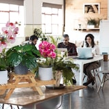 thumbnail of Relaxdays Blumentreppe, mit 3 Ablagen, für die Fensterbank, aus Bambus, Pflanzenregal, HBT: 17 x 51,5 x 15 cm, natur