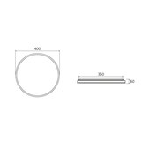 thumbnail of 32 Watt LED Deckenleuchte IP54 für innen und Außen in schwarz rund|400 x 60mm (B. x H.)|Neutralweiß|2560 Lumen