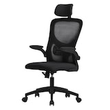 thumbnail of ML-Design Bürostuhl ergonomisch Schwarz, Mesh, Kopfstütze, Armlehnen, Lendenstütze, Wippfunktion, Drehstuhl mit Rollen, Computerstuhl Chefsessel