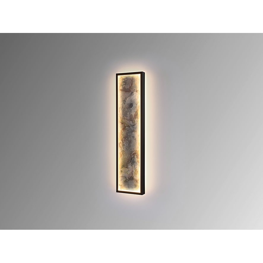 Aplique/Plafón Schuller LED Stone Negra Difusor multicolor 60x15cm