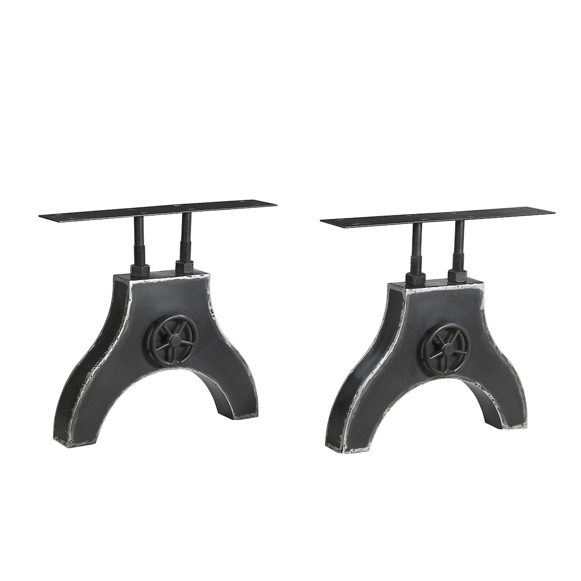 SIT Möbel Tischgestell | für Platten von 160 bis 240 cm | Metall schwarz | B 70 x T 12 x H 72 cm | 07114-44 | Serie TOPS & TABLES