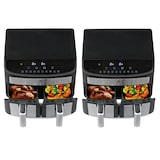 thumbnail of Kochwerk Heißluft-Fritteuse Zweikammer 7l 2400W Edelstahl/schwarz