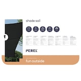 thumbnail of Sonnensegel, winddurchlässig, wasserdurchlässig, 5 x 5 m, 180 g/m², HDPE, Quadrat, Dunkelgrau