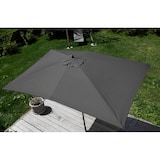 thumbnail of Parasol Florida, sombrilla de jardín sombrilla de mercado, 2x3m poliéster/madera 6kg ~ antracita