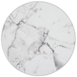 thumbnail of Rond tafelblad wit marmer zilver omrand 60cm Montmartre - Oviala
