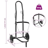 thumbnail of vidaXL Handtrolley Zwart en Rood 49 x 49 x 101 cm Staal