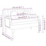thumbnail of vidaXL Sitzbank mit Kissen Dunkelgrün 113x64,5x75,5 cm Stoff