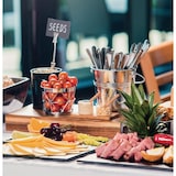 thumbnail of Recipiente de aço galvanizado preto em forma de lata Olympia CP498