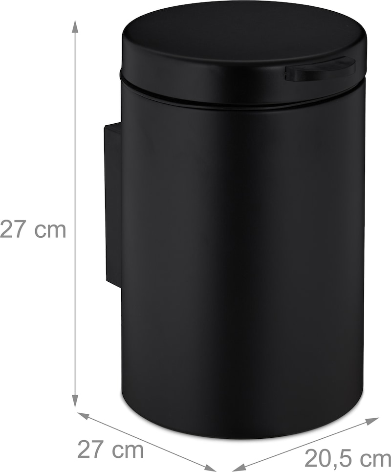 Ein schwarzer zylindrischer Behälter mit einem Deckel.