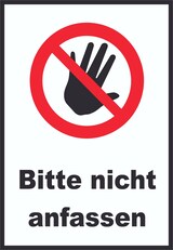 thumbnail of Bitte nicht anfassen Schild A0 (841x1189mm)