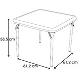 thumbnail of Mesa baja plegable infantil crema 61 x 61 x 53,5 cm