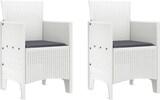 thumbnail of vidaXL Garten-Essgruppe 3 pcs Weiß 100 x 100 x 73 cm Poly-Rattan