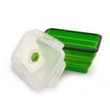thumbnail of Fiambrera plegable de silicona CRC Sivita, 1 envase rectangular de 1,2 l, válvula de vacío y salida de vapor, ultra resistente y sin tóxicos