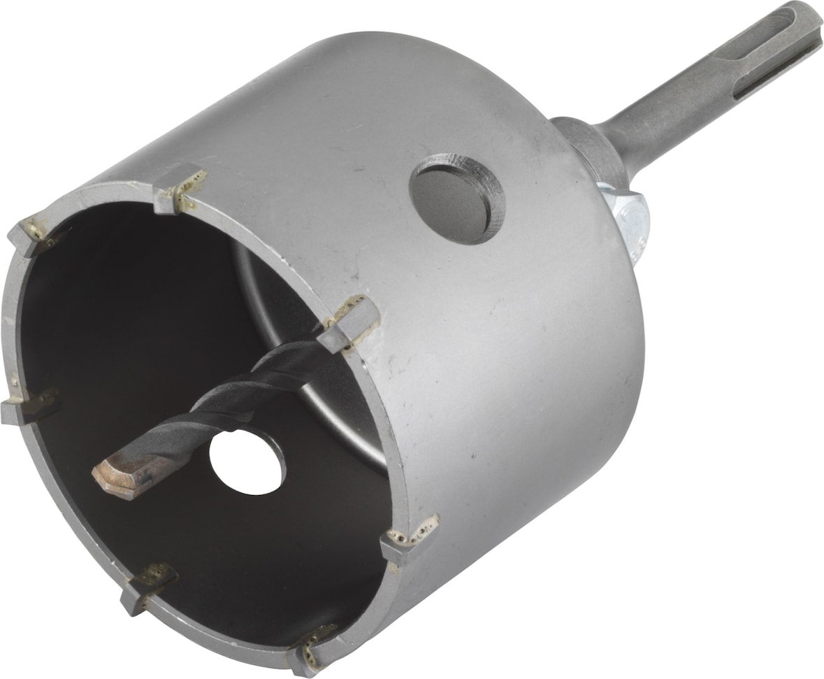 Wolfcraft Corona de perforación con broca de carburo y adaptador SDS-Plus 5481000