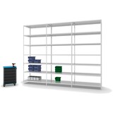 thumbnail of PROREGAL Fachbodenregal Schraubsystem | Grundregal | HxBxT 300x130x60cm | 7 Ebenen | Fachlast 125 kg | Beidseitig nutzbar | Lichtgrau