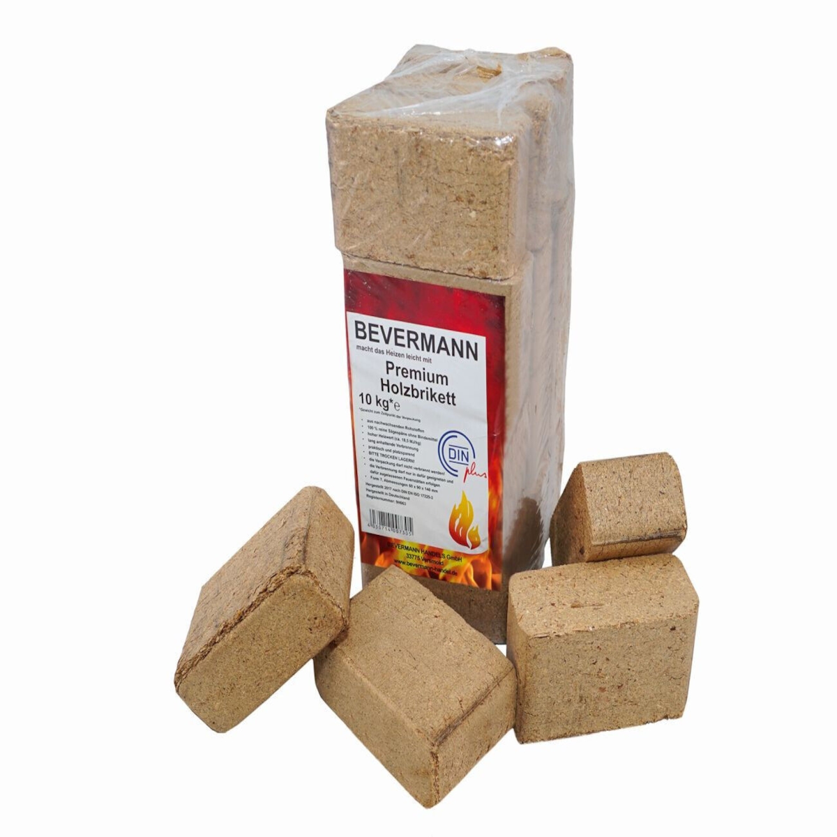 gastlando Premium Holzbriketts aus Buche/Eiche 10 kg ohne Bindemittel Größe: 6 x 9 x 14 cm