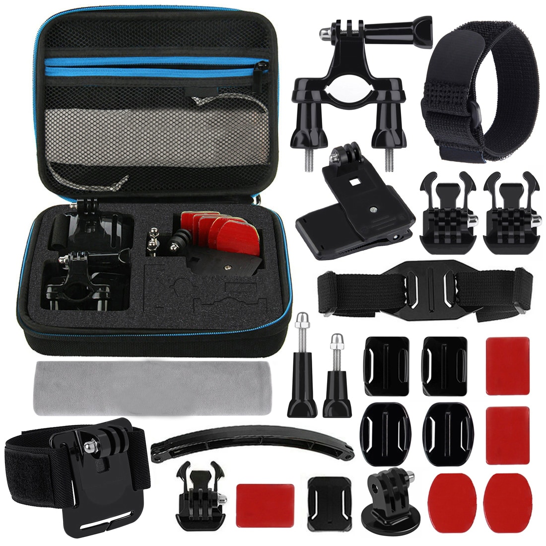 Kit d'Accessoires GoPro 24 en 1 Caméra Sport Fixation Vélo Moto Poignet YONIS