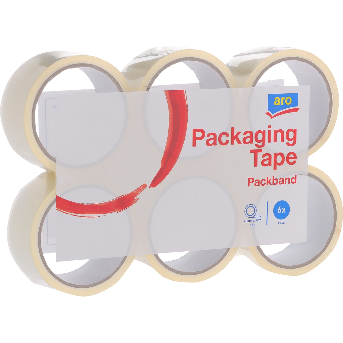aro Ruban d'emballage, 48 mm x 40 m, transparent, 6 unités