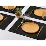 thumbnail of Set de table rectangulaire - 6 pièces - Feutre recyclé noir