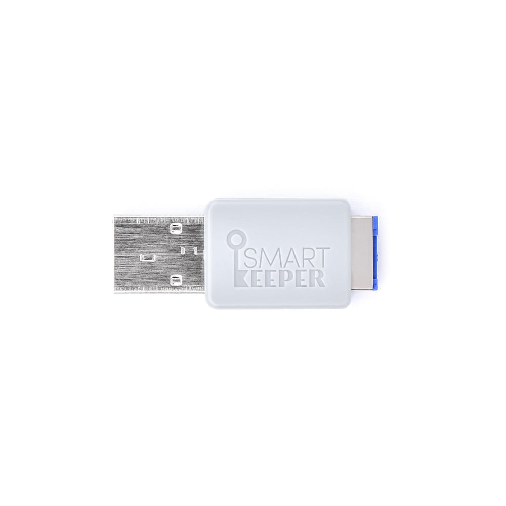 [SmartKeeper ESSENTIAL] 1 x Verriegelbarer USB-Speicher ohne BASIC Typ Schlüssel / Dunkelblau