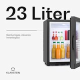 thumbnail of Brooklyn Minibar 23 Liter Klasse E schwarz Glas 0dB Schwarz