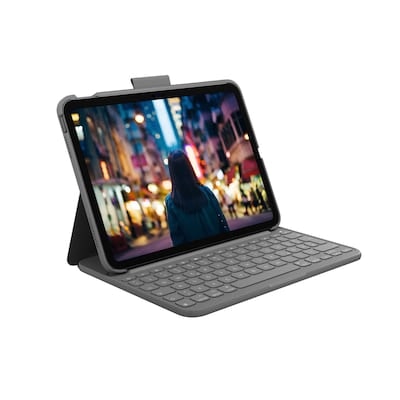 Logitech Slim Folio Huelle und Tastatur fuer Apple iPad 10,9" (2022)