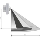 thumbnail of Sygonix SY-4755364 Wand, Unterputz PIR-Bewegungsmelder 190 ° Triac Weiß IP65