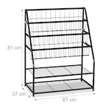 thumbnail of Relaxdays Zeitschriftenregal Metall, HBT: 81 x 67 x 37 cm, moderner Magazinständer, freistehend, für Wohnzimmer, schwarz