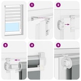 thumbnail of vidaXL Zebra rolgordijn 135x200 cm stofbreedte 130,9 cm donkergrijs