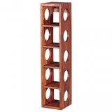 thumbnail of Weinregal MUMBAI Massiv-Holz Sheesham Flaschen-Regal Wandmontage für 5 Flaschen Holzregal modern mit Ablage 70