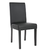 thumbnail of Set van 4 eetkamerstoelen Keukenstoel Littau ~ imitatieleer, mat zwart, donkere poten