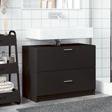 thumbnail of vidaXL Waschbeckenunterschrank Schwarz 78x37x59 cm Holzwerkstoff
