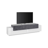 thumbnail of Dmora Mobile porta TV Teo, Credenza bassa da soggiorno, Base porta TV, 100% Made in Italy, cm 200x45h52, Bianco lucido e Ardesia