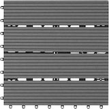 thumbnail of tectake Lot de dalles de terrasse TEGULAS en WPC aspect bois - gris, Lot de 11 - 405221