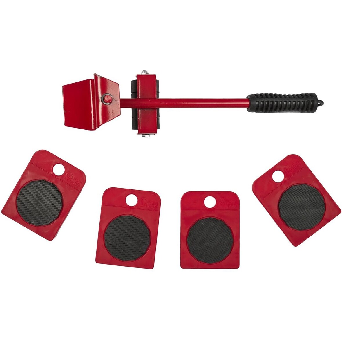 Set di rulli per mobili e trasporto – 5 pezzi – Rosso