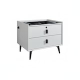 thumbnail of Comodino Smart LED Ricarica USB Wireless Mobile Notte Legno 50x40x50 cm - nero