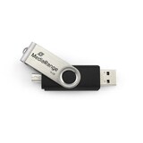 thumbnail of MEDIARANGE MR931-2 - 16 GB - USB Type-A / Micro-USB - 2.0 - 15 MB/s - Drehring - Silber - Schwarz