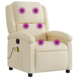 thumbnail of vidaXL Massagesessel Creme Stoff