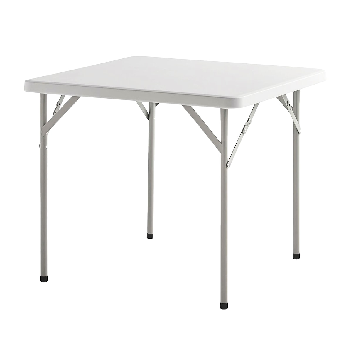 Mesa Plegable Cuadrada Multifuncional, Portátil, Resistente, Multiusos 86x86x74 cm. Color Blanco