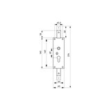 thumbnail of Boîtier vertical à cylindre profilé carré 7 mm 2 points haut et bas